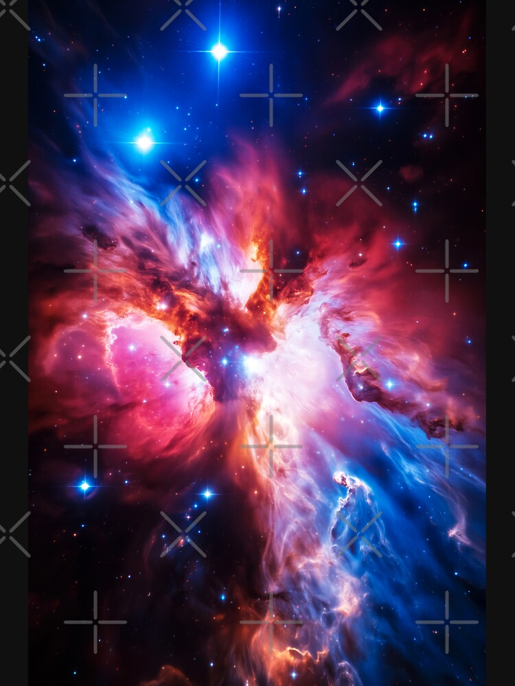 Vibrant Cosmic Nebula Explosion Colorful Deep Space Galaxy Art by lematworks