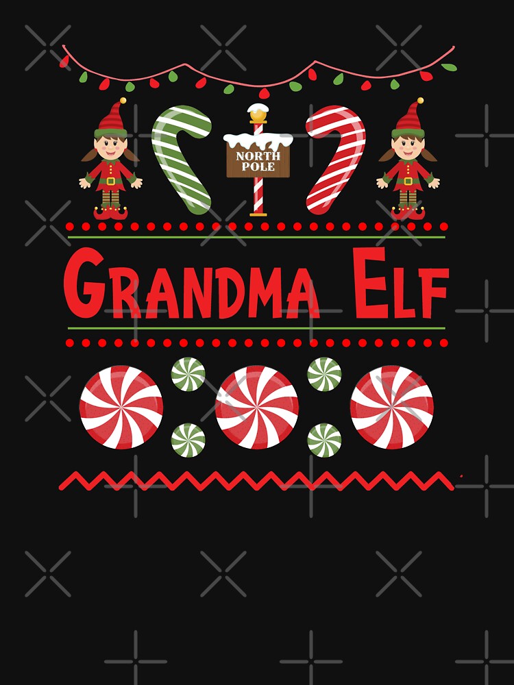 Grandma Elf Ugly Sweater Christmas Elf Design by SpiritWestDesig