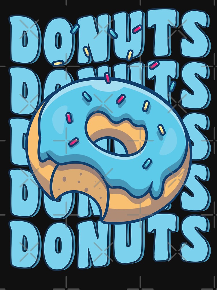 Groovy Blue Donut Squad Sprinkles Donut Lover Matching Donut by MintedFresh