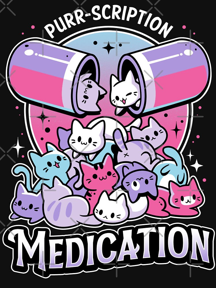 Happy Kitten Pill - Funny Cats Medicine by Snouleaf