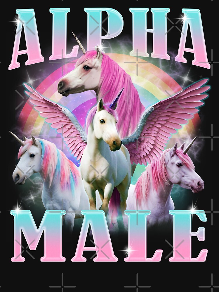Alpha Male Unicorn Funny Meme by BelkaMd