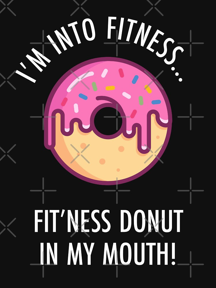 Donut Fitness Funny Doughnut Design by TeeMonsters