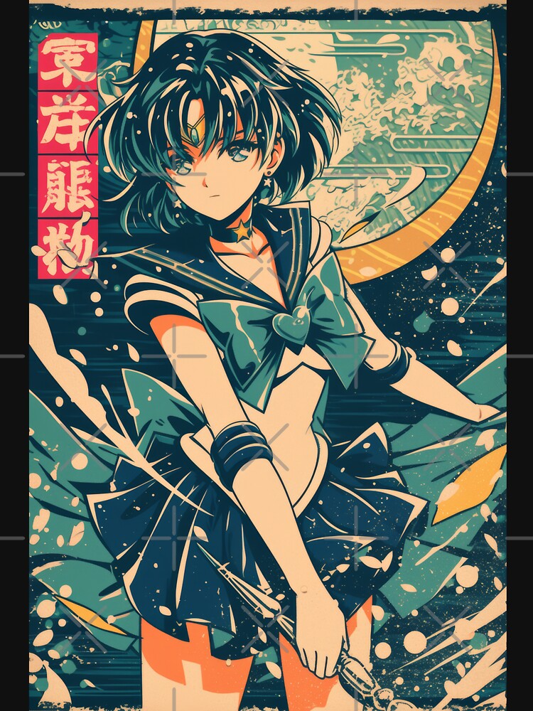 Sailor Mercury Vintage Poster by AnimeArsenalPrints