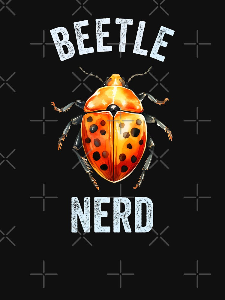 Beetle Nerd Orange & Black Watercolor Beetle by Zurickdesigns