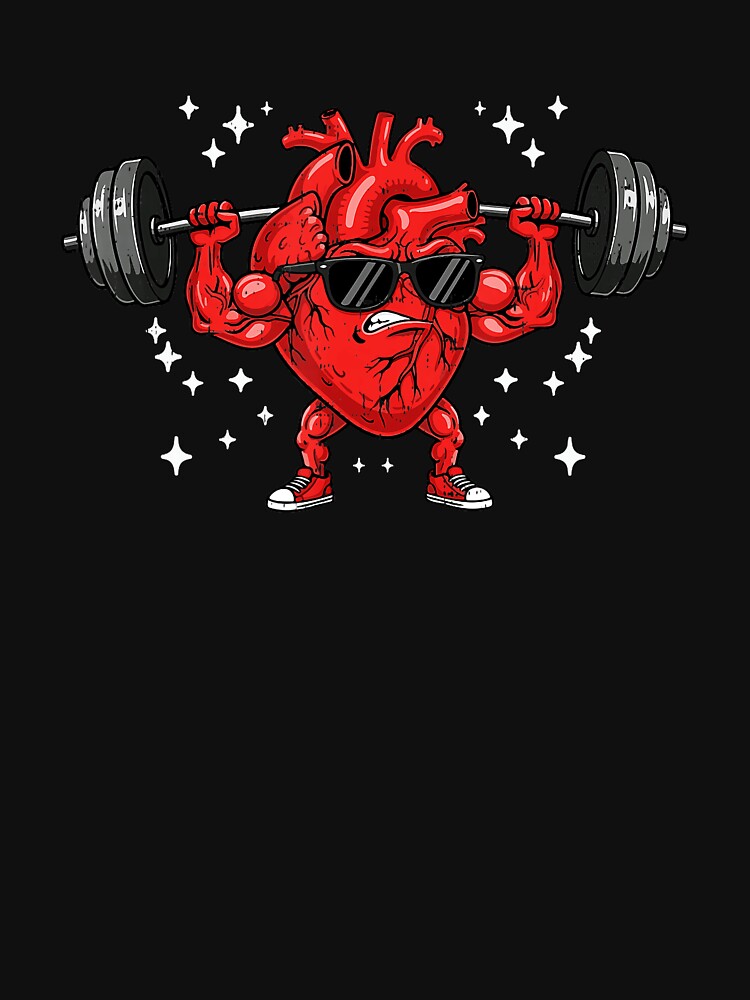 Buff Heart Barbell Valentine Workout Cute Gym Love by eliramaison
