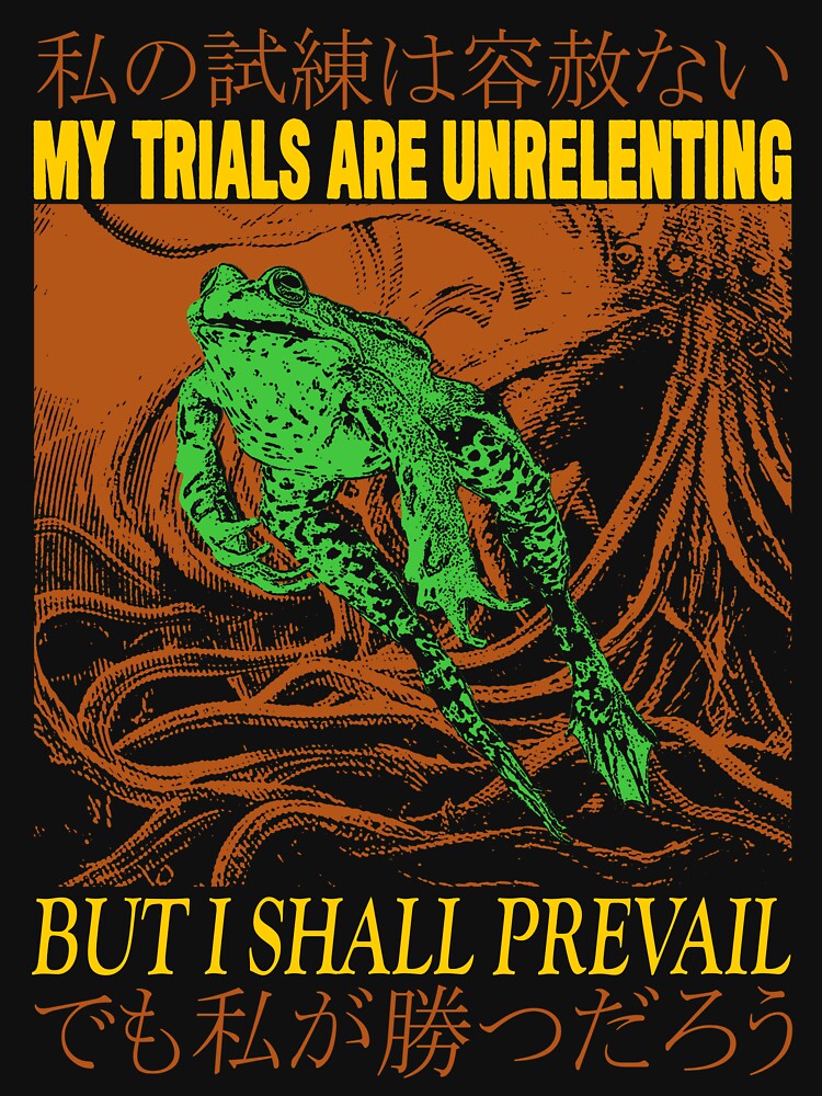 My Trials are Unrelenting Frog by VintageMedatsu