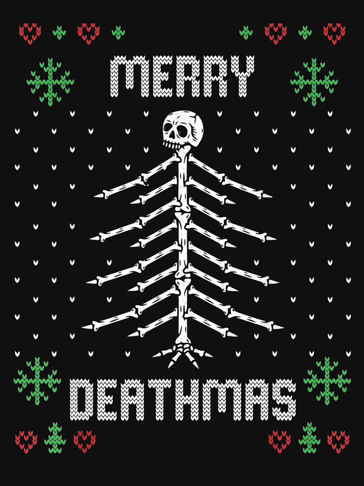 Merry Deathmas Goth Punk Xmas Christmas Skeleton Tree by caral8