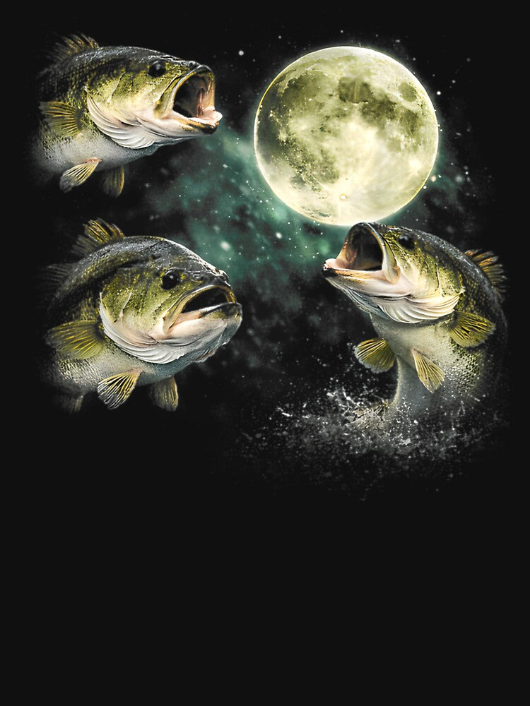 Bass Fish Howling to The Moon by Joneneee