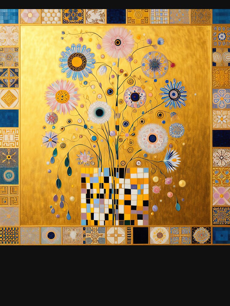 Klimt Flowers on Gold by maniacfitness