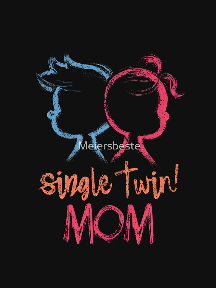 Copy of Single Twin Mom – Stylish typography design for proud twin mothers Pink by Meiersbeste