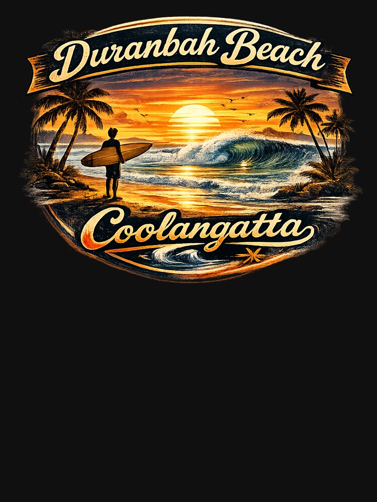 Duranbah Beach Coolangatta Australia Vintage by VintageImageInc