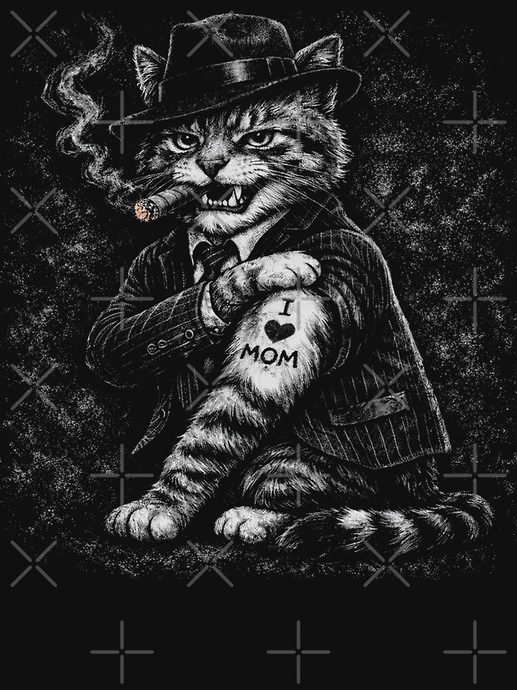 Cat I Love Mom Tattoo Funny Cat Lover Gift Cat Mafia by will freed18