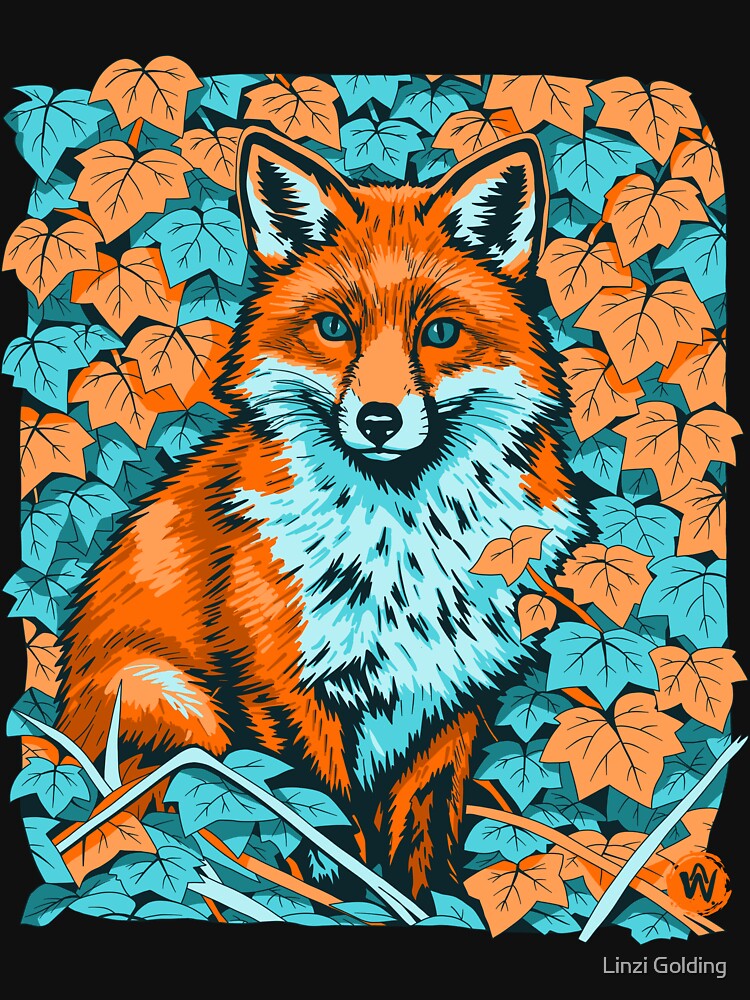 Teal and Ember Fox by Linzi Golding