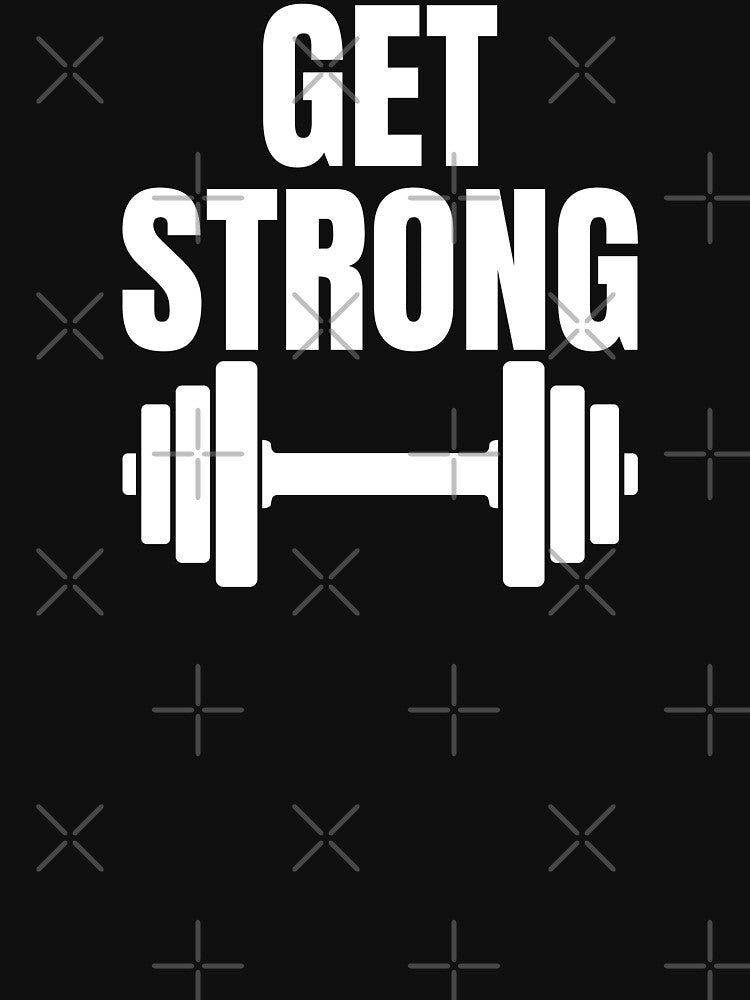 Get strong - fitness & Gym motivation motto and quote by GraphicDream