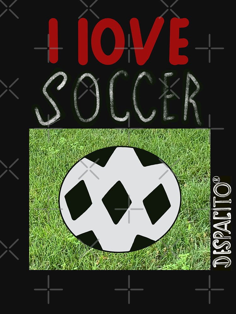 Despacito® I Love Soccer Ball Green Grass Text by DespacitoBrand