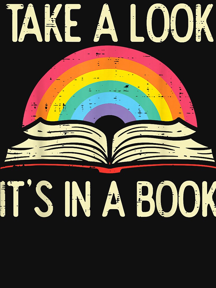 Take A Look Its In A Book Vintage Reading Bookworm Librarian by raso1989