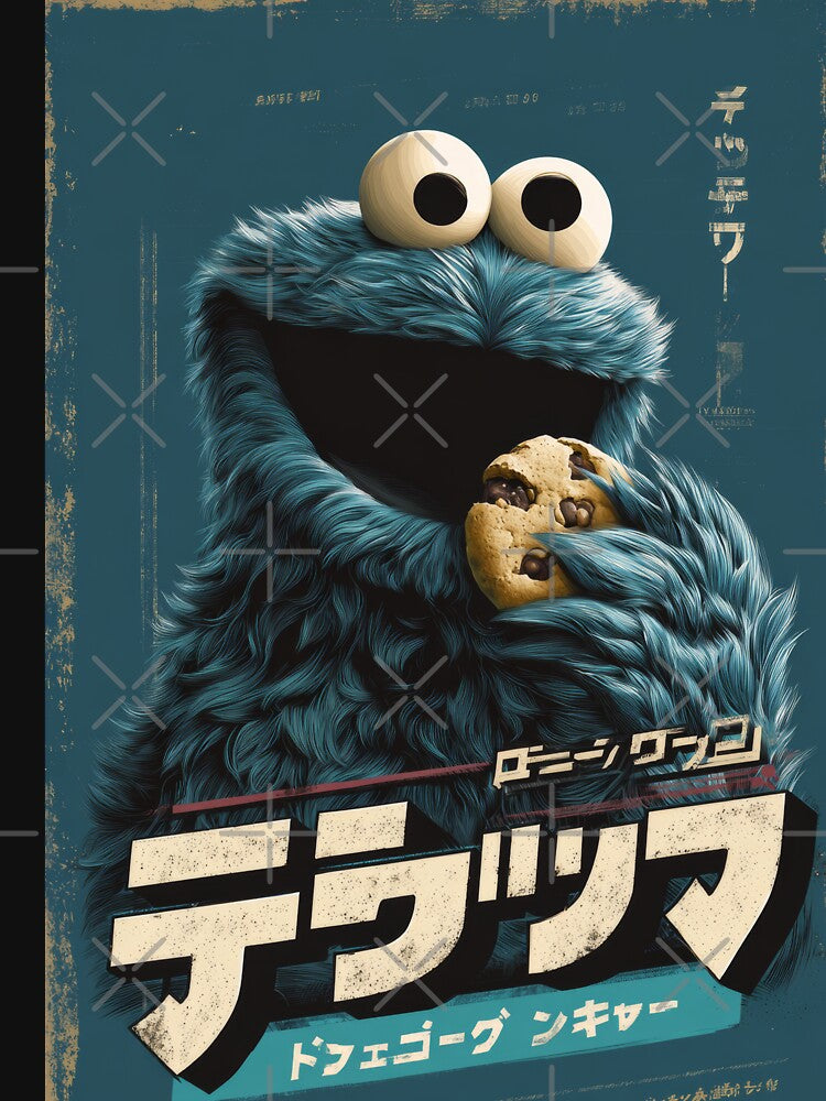 Vintage Blue Cookie Monster by AnimeArsenalPrints