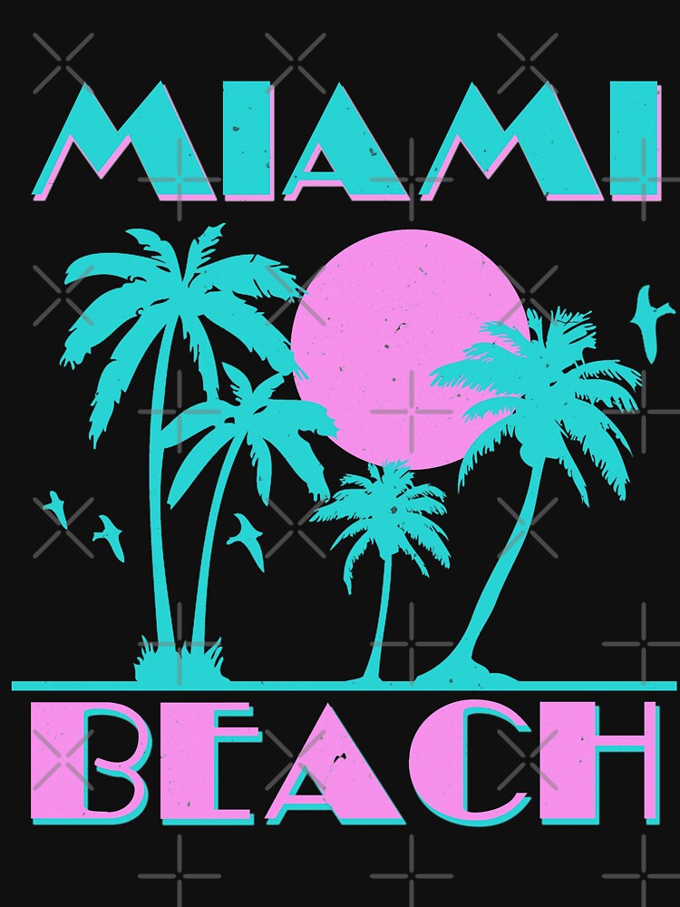 Retro Miami Beach 70s 80s Style Vintage Men Women by unicornthreadz