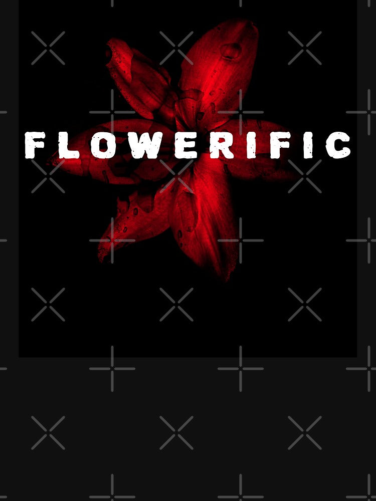 Flowerfic - funny witty flower design from CoolCleverCute (Red, White) by CoolCleverCute