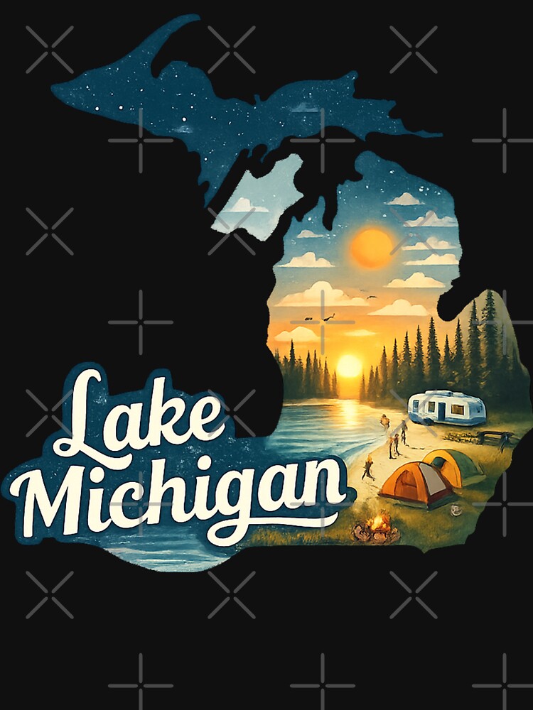 Lake Michigan Travel Art by maximinano100k