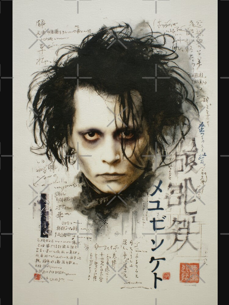 Scissorhands Sumi-e by AnimeArsenalPrints