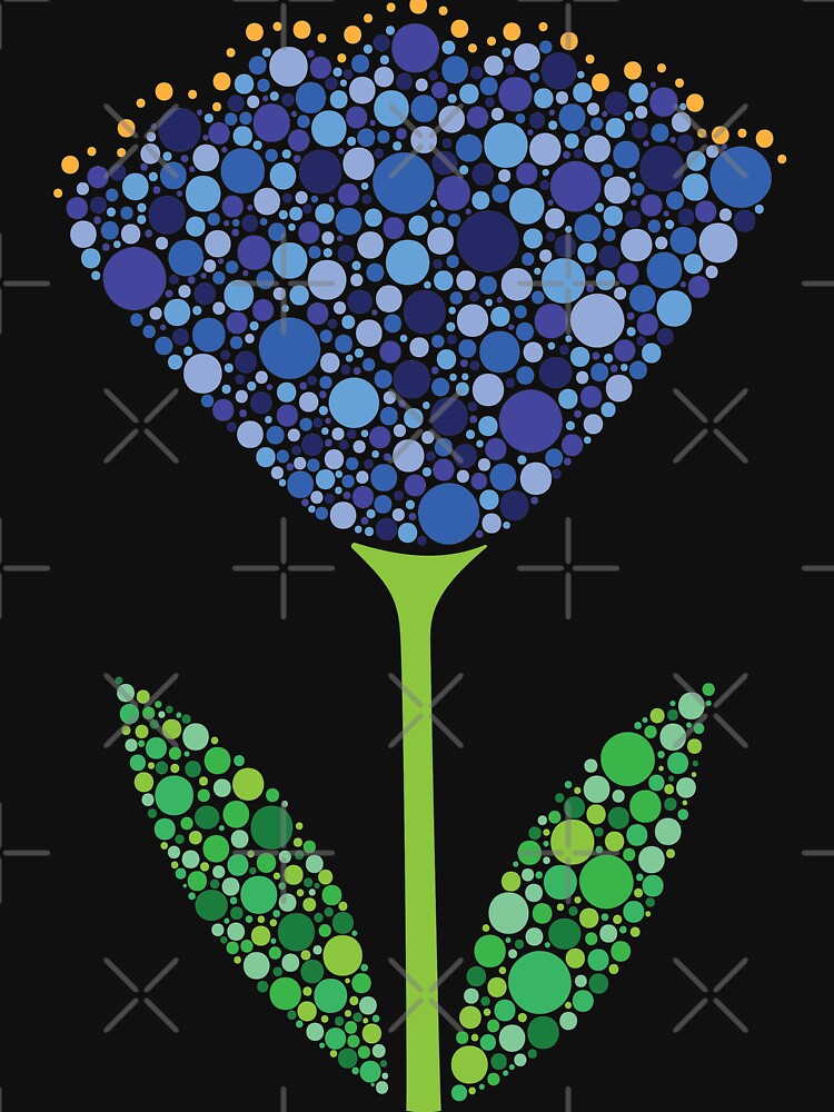 Blue Scallop Dot Flower by kjeppson
