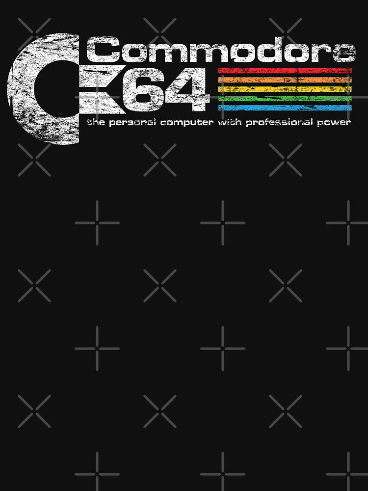 Commodore 64 Retro Home Computer Rainbow Logo by fusedtees