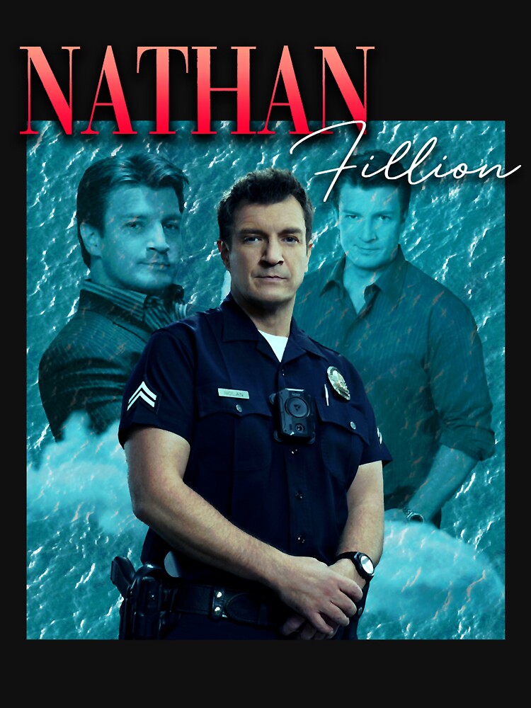 Nathan Fillion Retro 80s Design by rande-narnell