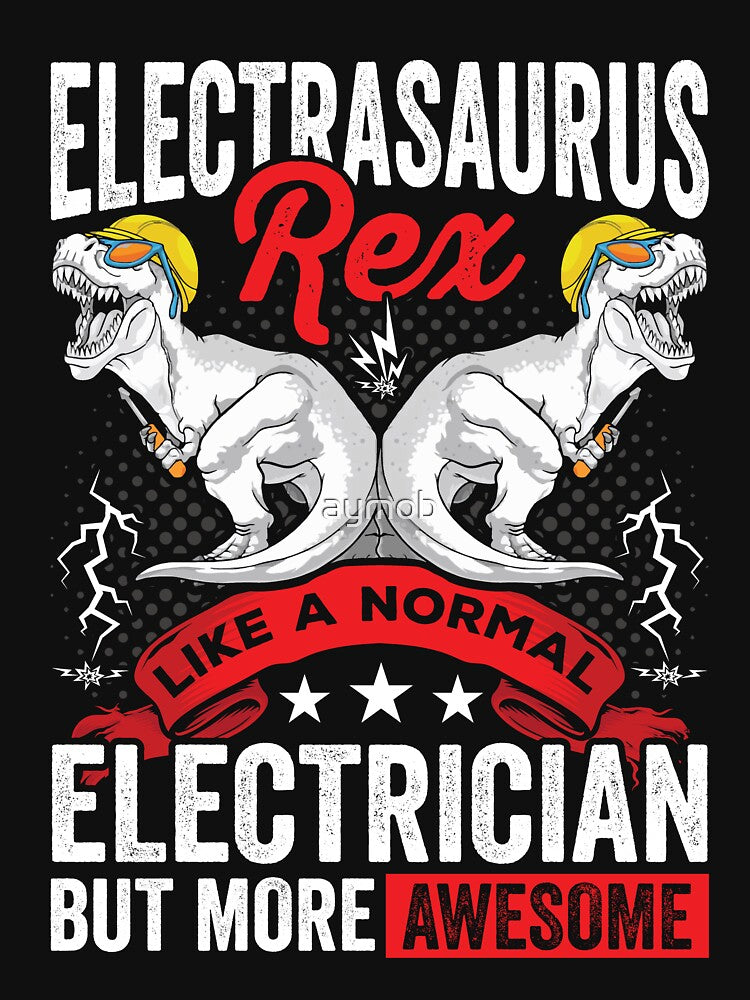 Eletrasaurus Rex Shirt, Electrician Shirt, Electrician Dinosaur Shirt, Electrical Engineer Tee, Rex Electrician Gift, Funny Electrician Gift by aymob
