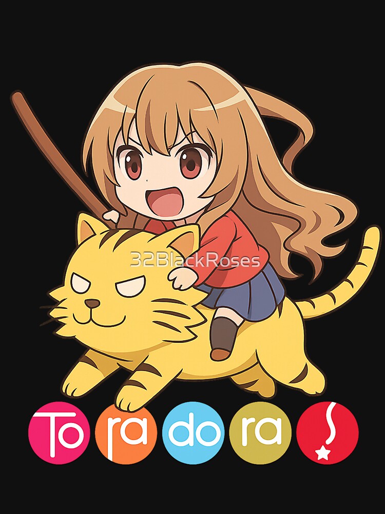 Taiga Aisaka Chibi Riding Tiger – Toradora! Cute Anime Design by 32BlackRoses