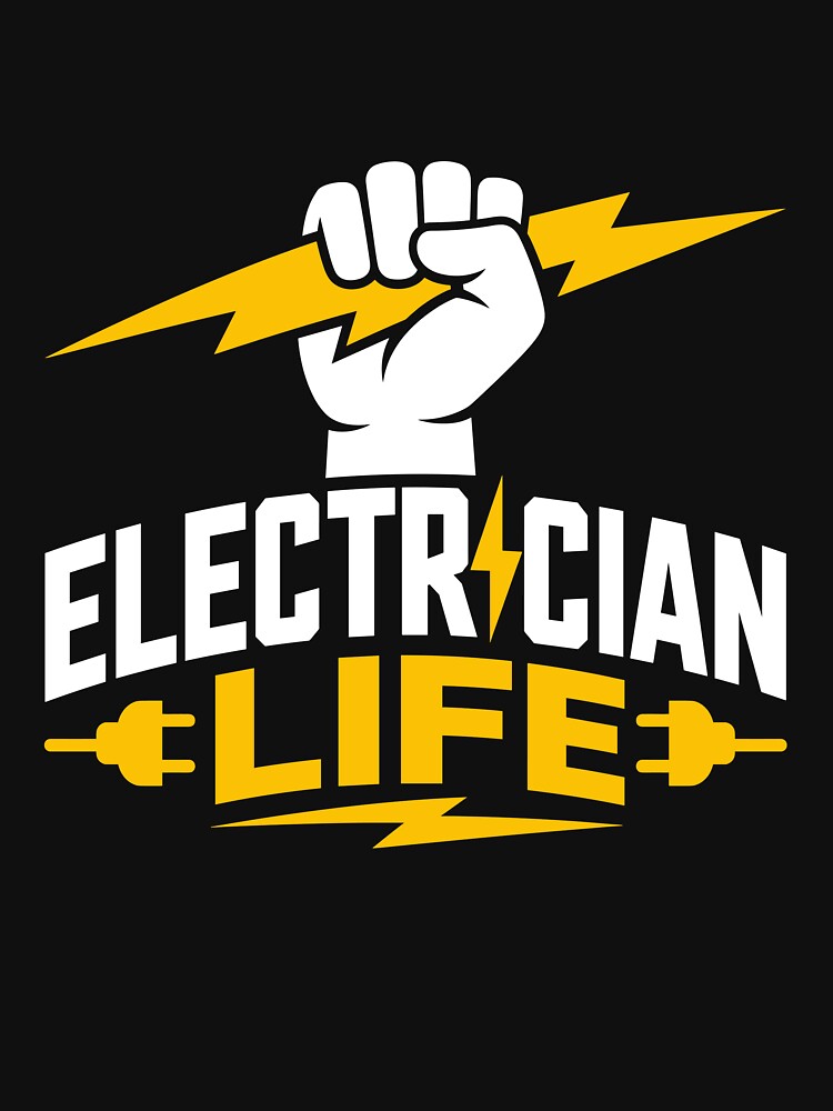 Electrician Life Skilled Trade Electrical Worker Graphic T-Shirt by rejowan-arts