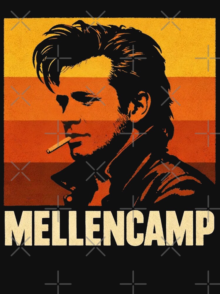 John Mellencamp Retro Americana Rock Tribute Design by TheArtOfCar
