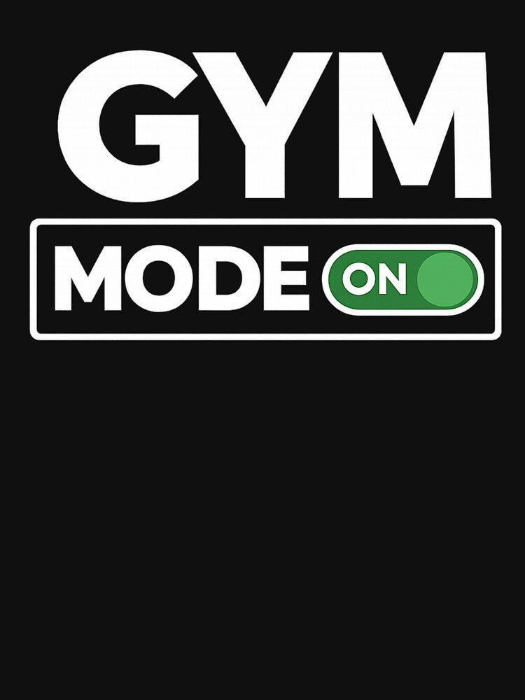Gym Mode ON Minimalist Fitness Motivation Design by Shopex10