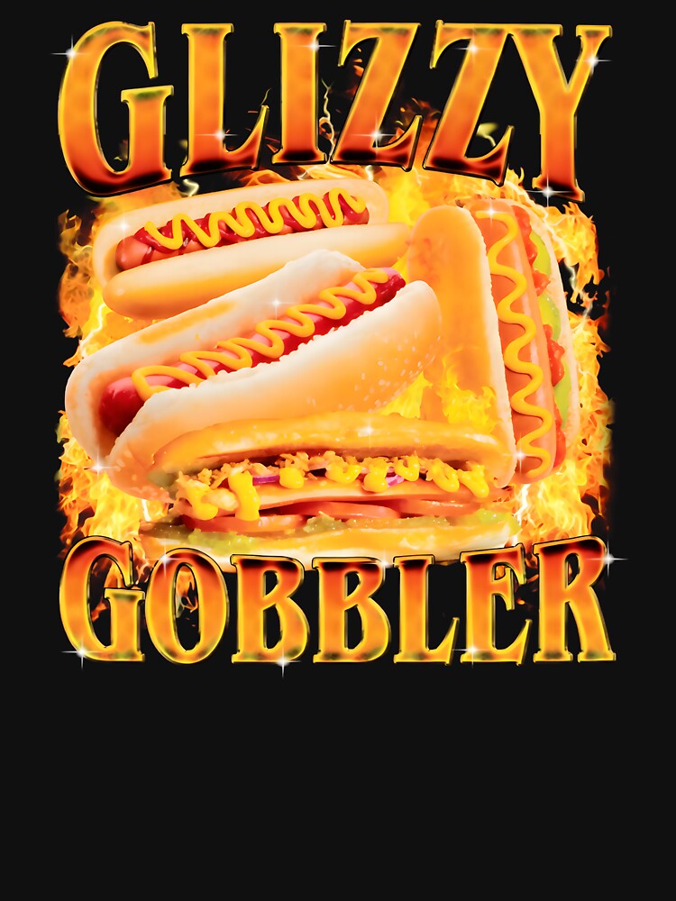 Glizzy Gobbler Funny Meme Hot Dog Vintage Food Humor Street Slang Gen Z Joke Gift by Namerreh59Art