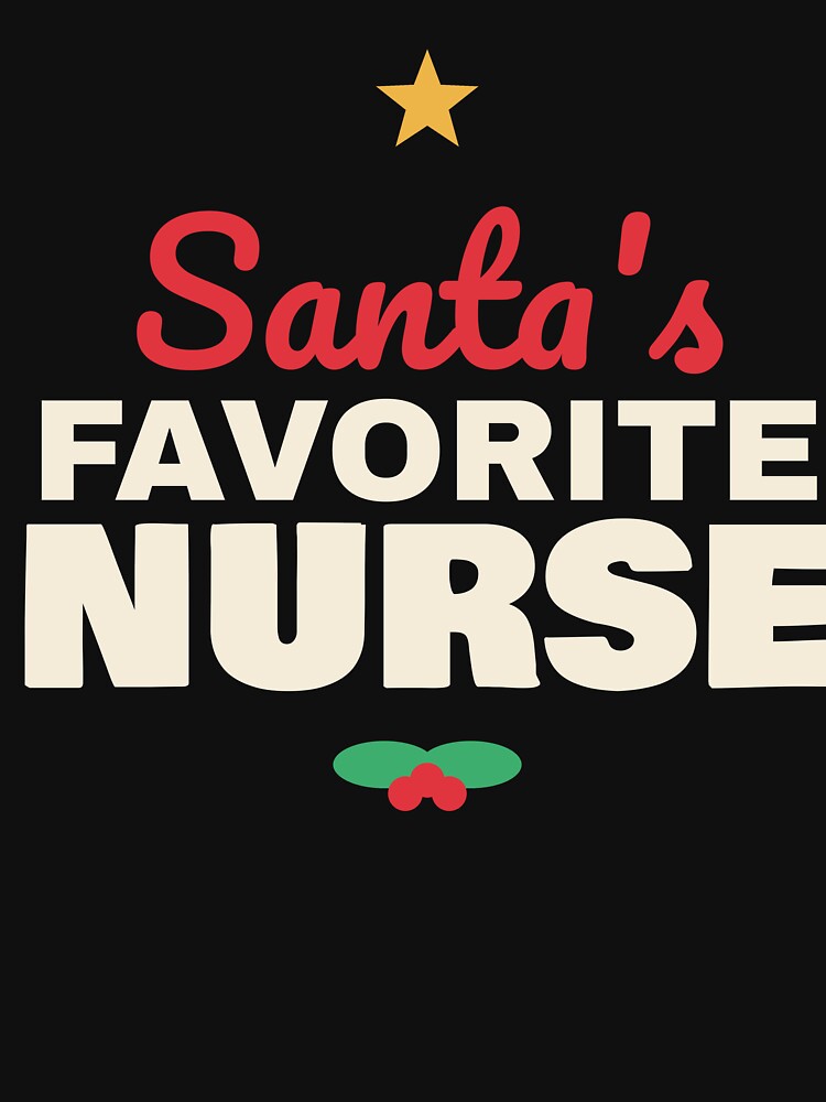 Santa's Favorite Nurse Christmas Shirt by The Spare Mitten