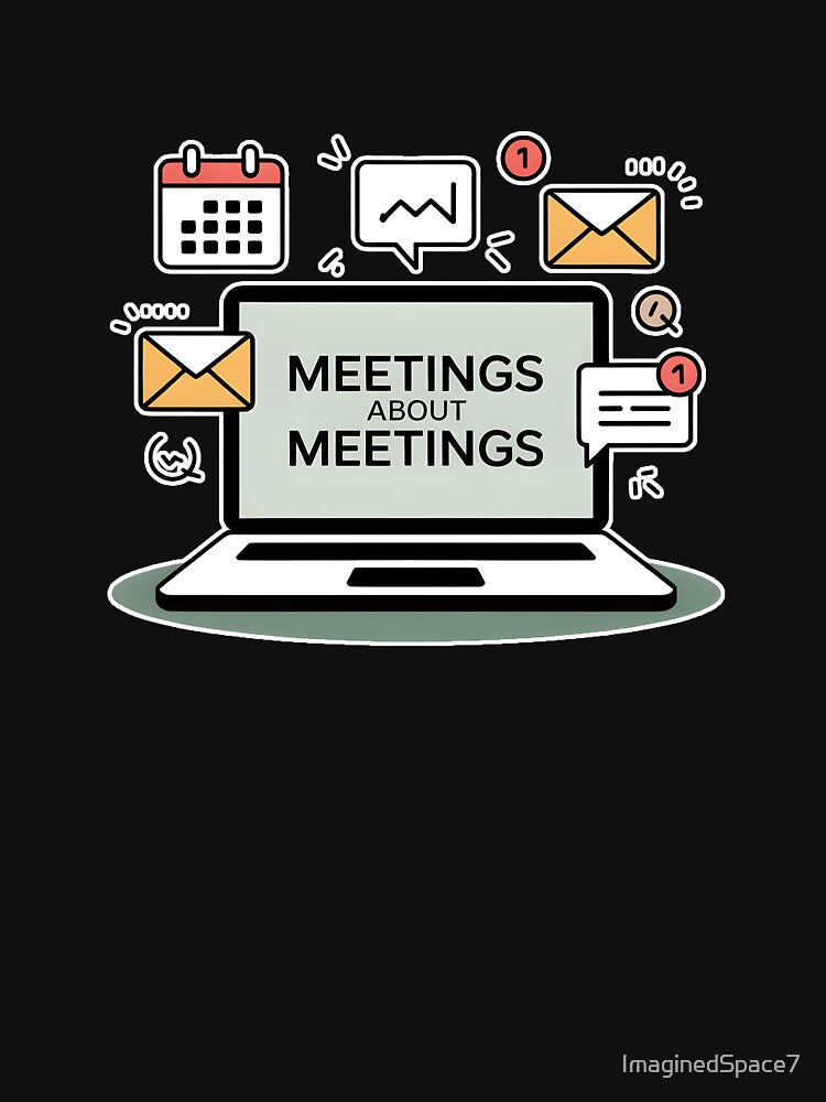 Meetings About Meetings Funny Office Humor Shirt by ImaginedSpace7
