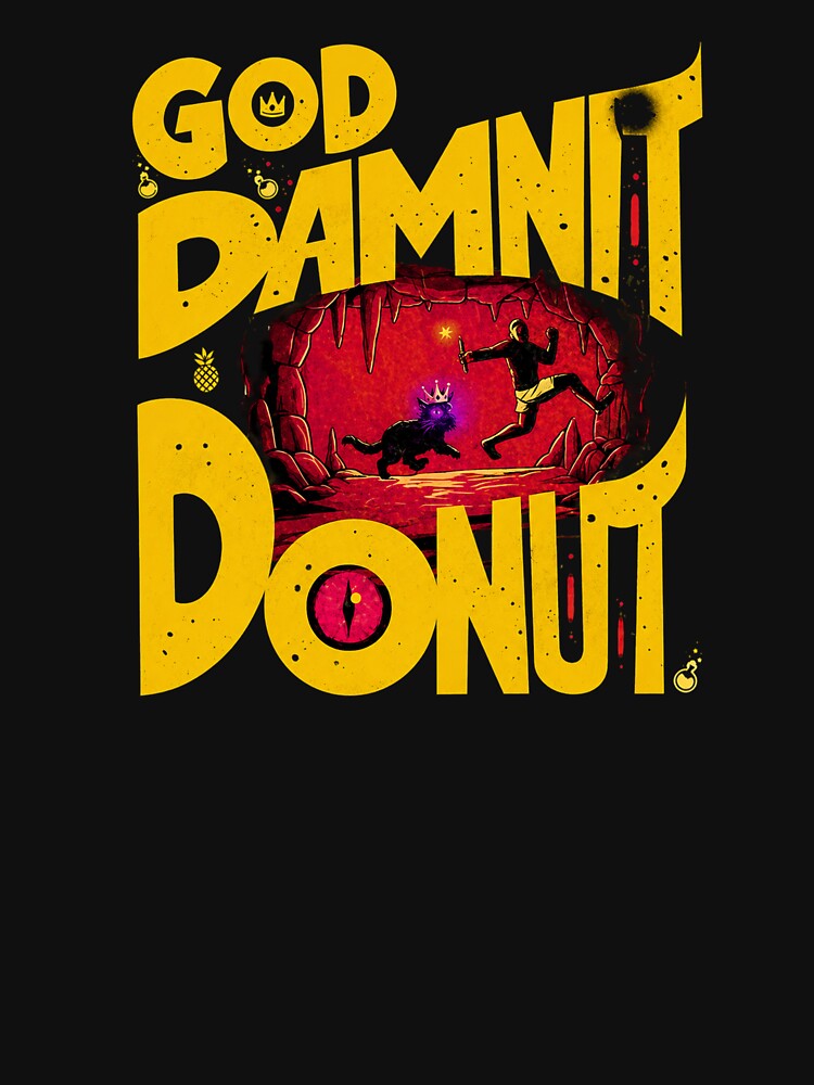 God Dammit Donut Wash, Dungeon Crawler Carl Vintage Wash Pullover, Princess Donut Fan Apparel, LitRPG Sci-Fi Bookish by KeranaJones