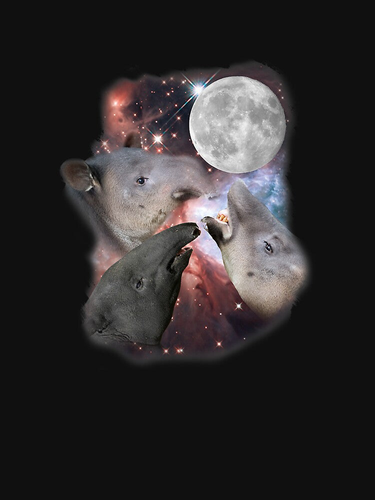 Three Moon Tapirs Funny Cute Tapir Parody by zurnbarb