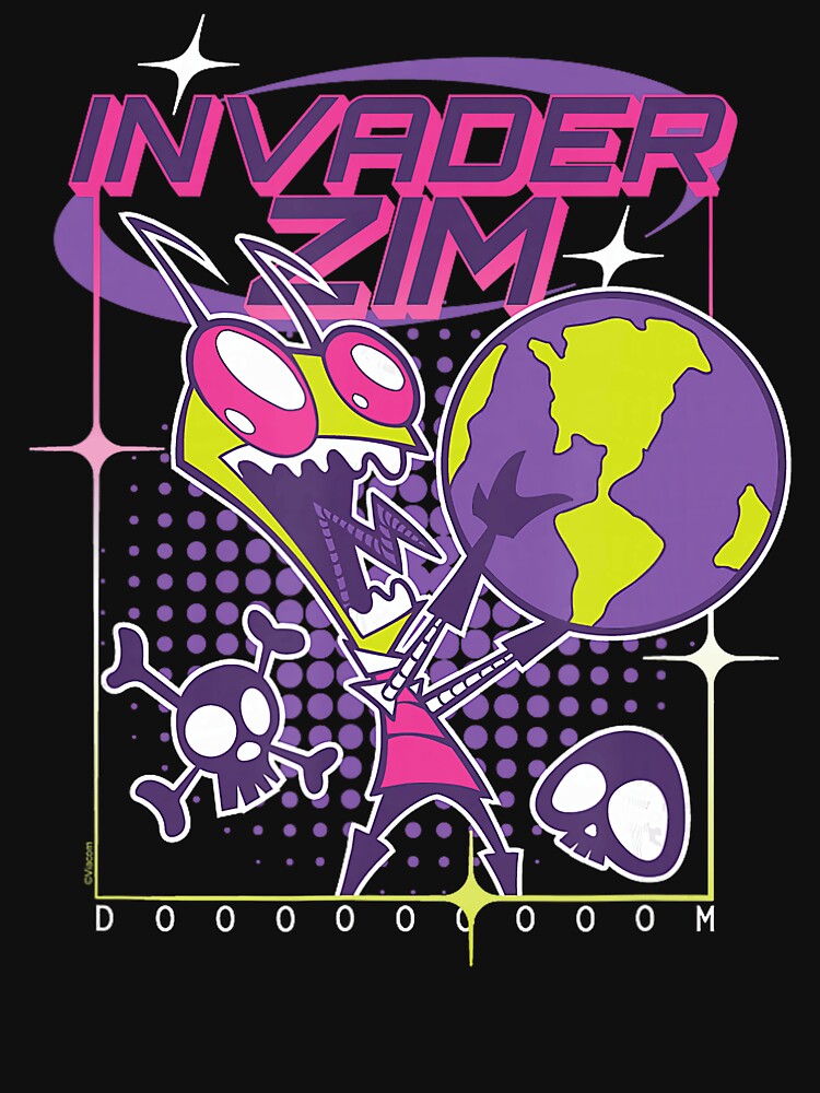 Invader Zim Retro Sci Fi Cartoon Graphic Design by layprotuninec
