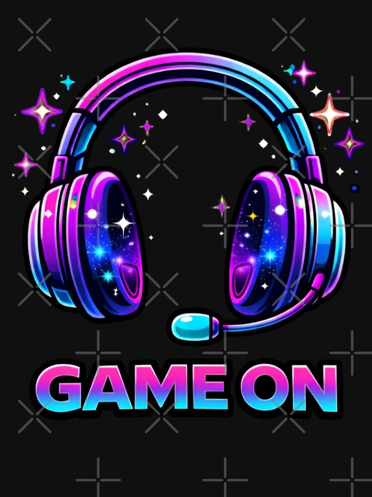 Game On Gamer Headset – Neon Retro Gaming Vaporwave Design by NuniDesigns