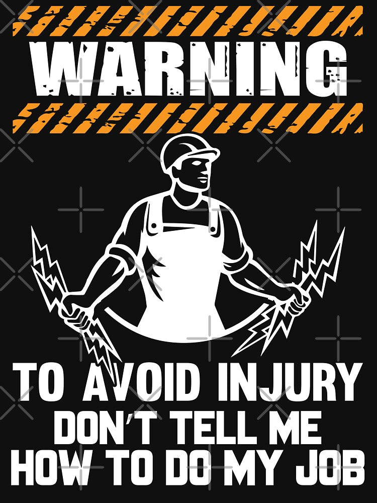 warning to avoid injury Electrician / Electrician / by Tee Hub