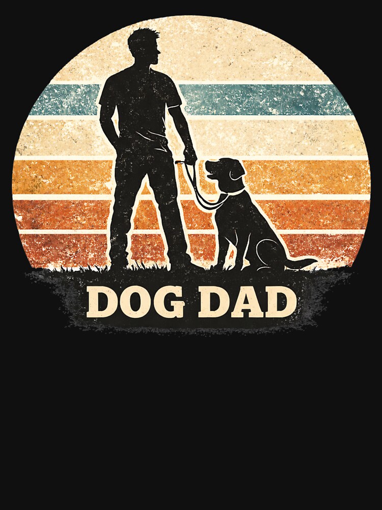 Dog Dad Shirt Funny Dog Lover Gift Vintage T-Shirt by ZEBBEDE - Minimal Streetwear