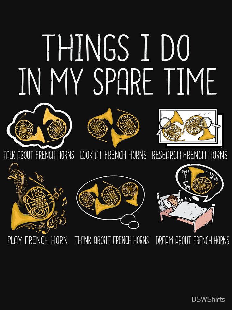 French Horn Big Band Orchestra Instrument Music French Horn by DSWShirts