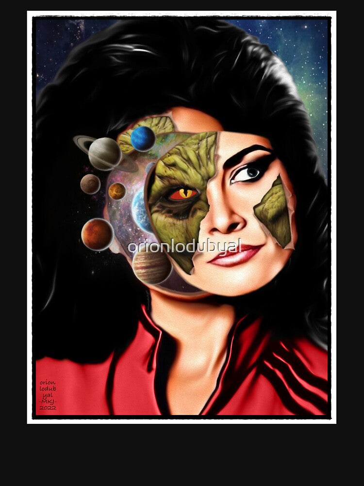 Reptile Alien Visitor Diana Surreal V Inspired Painting by orionlodubyal