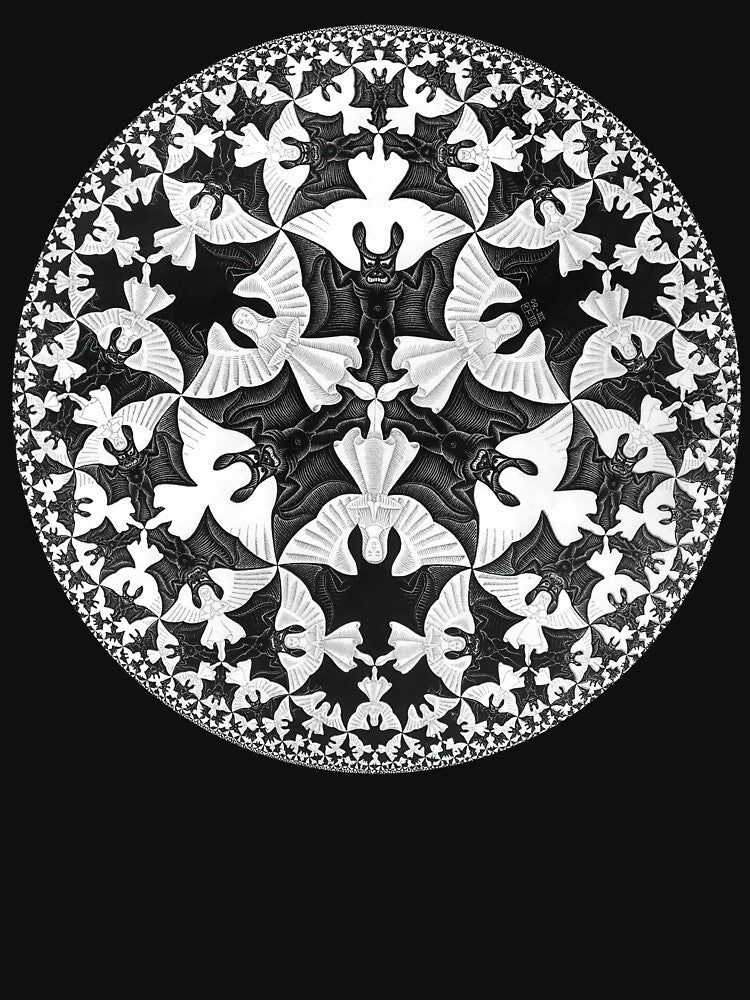 Circle Limit IV (Infinity Bats Pattern), by M.C. Escher by Gabriel S