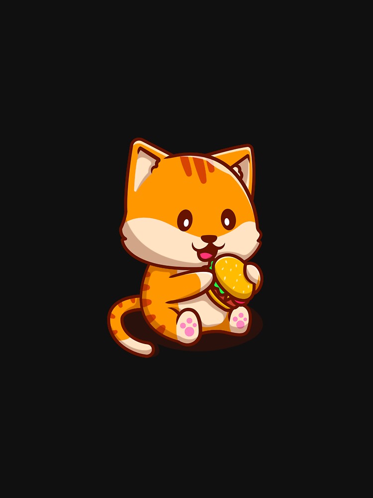 Cat Eating Burger by BDG06