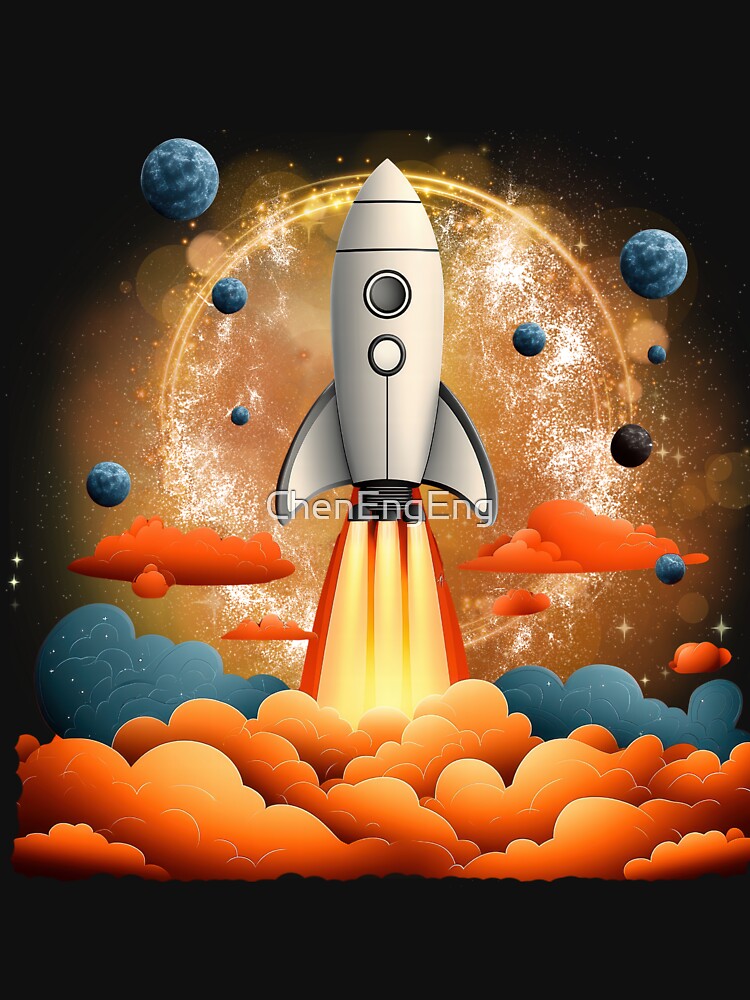 Retro Rocket Launch | Space Adventure Illustration by ChenEngEng