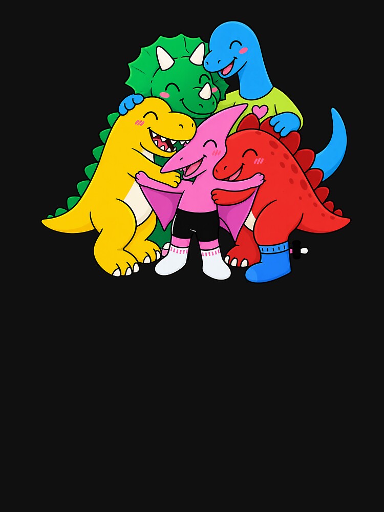 Cute Dinosaur Friends Squad T-Shirt by TOLDWAYTSHIRT