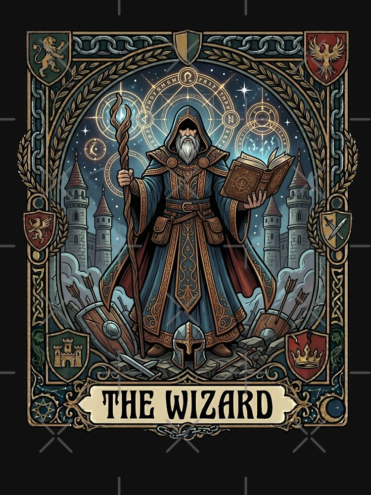 The Wizard Tarot Card Fantasy Tabletop RPG Art by Fenay Designs