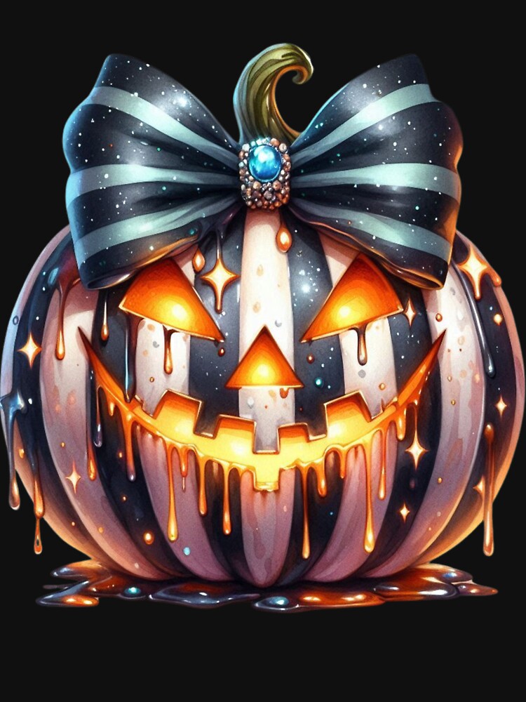 Spooky Pumpkin Halloween T-Shirt | Cute & Scary Jack O’Lantern Design by JolantaCzop